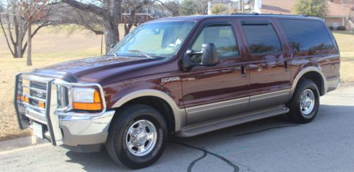 2000 ford excursion limited sport utility 4-door 6.8l v10 gas very low miles!
