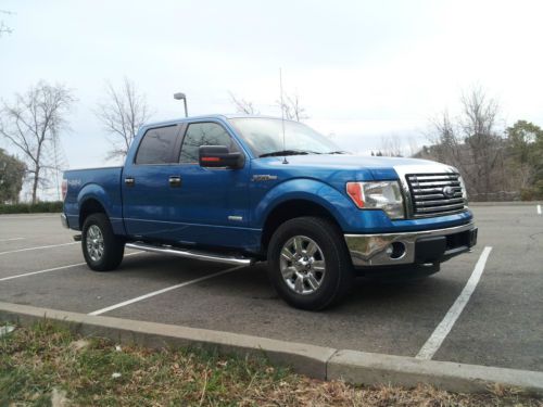 2011 Ford F-150 XLT Crew Cab Pickup 4-Door 3.5L Twin-Turbo Blue Great Condition, image 4