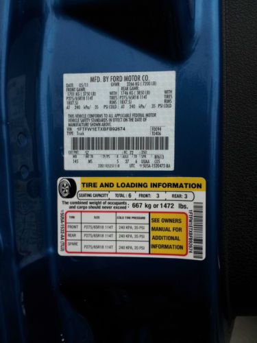 2011 Ford F-150 XLT Crew Cab Pickup 4-Door 3.5L Twin-Turbo Blue Great Condition, image 21