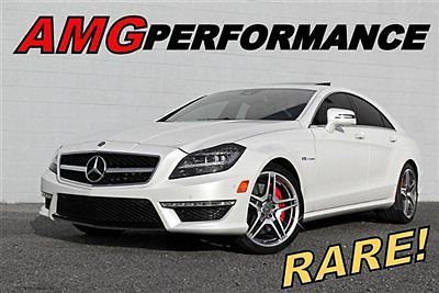 2012 mercedes cls63 amg performance pkg pearl white nav loaded! 10 11 13 v8 cl s