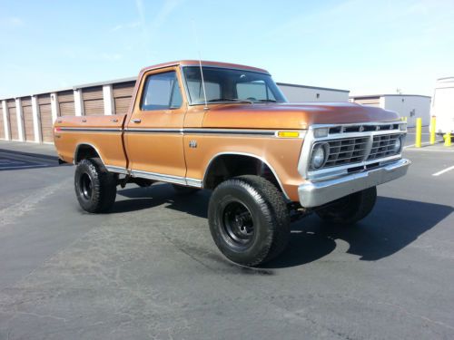 1974 ford f-100 ranger short bed 4x4 no reserve 390 v8 4-inch lift 4-speed 4wd