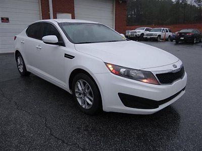 Kia optima lx low miles 4 dr sedan automatic gasoline 2.4l 4 cyl engine snow whi