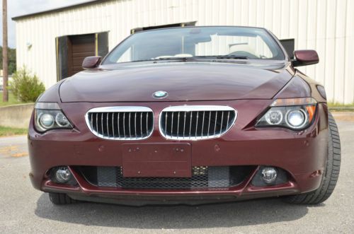 2006 bmw 650 i convertible  6 speed manual navigation - barbera red metallic