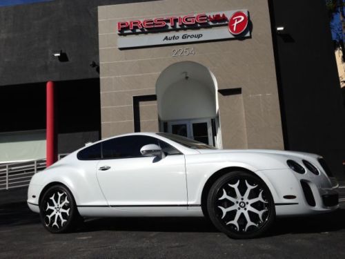 2010 bentley continental gt supersport white coupe custom