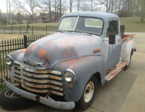 Grandpaws 1952 chevrolet swb stepside pickup truck project-original 6cyl 3 speed