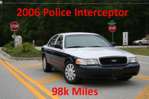 98k miles 2006 ford crown victoria police interceptor p71 two tone white/blue