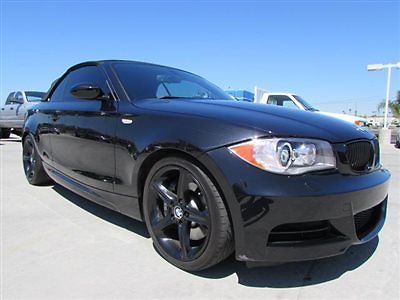 08 bmw 135i convertable black manual leather