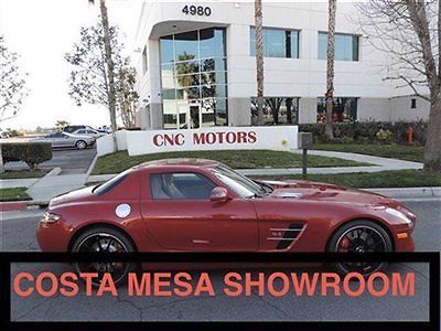 2012 mercedes benz sls amg coupe in le mans red / under 3k miles 10 spoke wheels