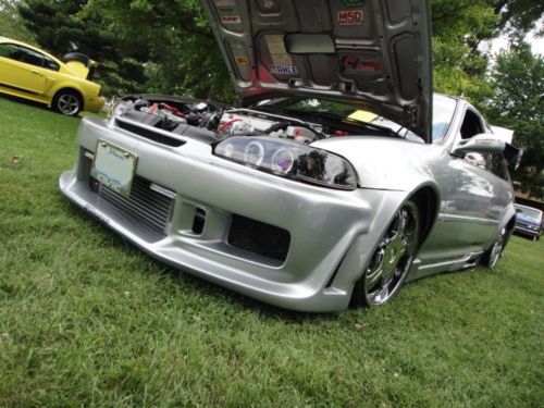 1993 eg honda civic lx turbo dynotuned 417 whp - custom wide body show car