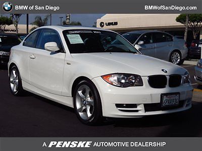 128i 1 series low miles 2 dr coupe 6-speed gasoline 3.0-liter dual overhead c al