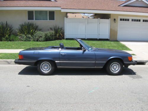 1984 mercedes benz 380sl very nice dark blue/dark blue 88k low miles