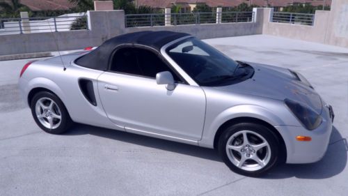 2001 toyota mr2 spyder convertible sports car 63,000 miles 5 spd no reserve set