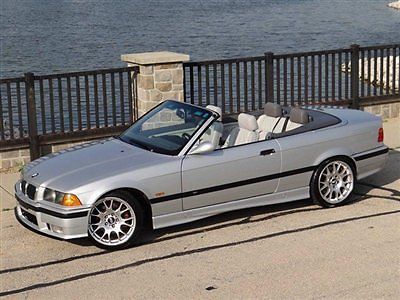 1998 bmw m3 convertible silver/gray lthr only 87k bbs radar kenwood pwr top wow