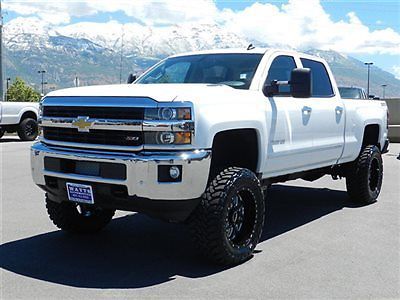 Chevy crew cab ltz 4x4 duramax diesel custom new lift wheels tires leather nav