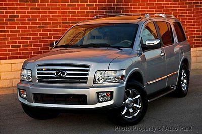 06 qx56 awd navigation hid power sunroof parking sensors dvd leather heated seat