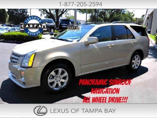 Cadillac srx 89k mi clean carfax navi heated leather dual sunroof loaded awd