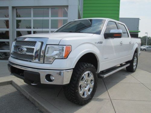 F150 white lariat 4wd crew cab leather twin turbo ecoboost nitto grappler tires