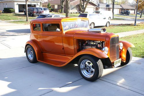 Ford "vicki" street rod, orange glow candy, blown chevy small block