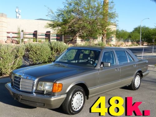 1987 mercedes-benz 420sel with only 48k. miles cold a/c  runs great &gt;no reserve&lt;