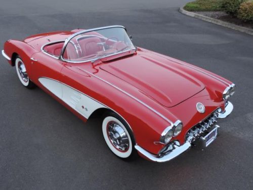 1960 60 CHEVROLET CORVETTE CONVERTIBLE ROADSTER 270HP DUAL QUAD 4 SPEED 2 TOPS, image 2