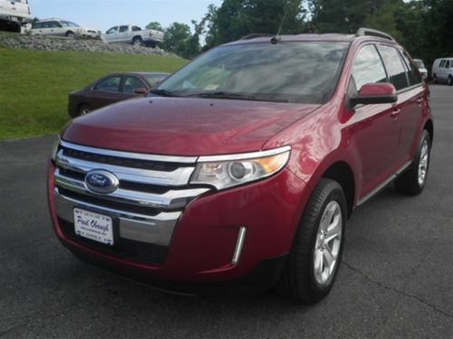 Pre-owned clean 2013 ford edge sel awd traction control red