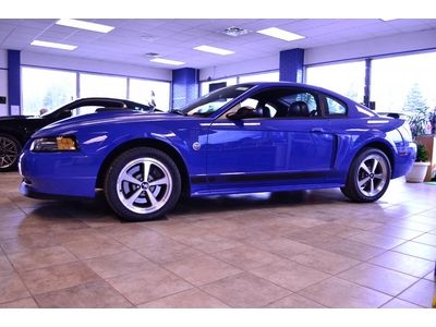 Mach 1 premium one of 1,316 azur blue built! v-8 5 speed shaker hood garage kept