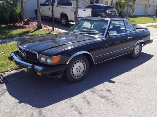 1984 mercedes sl 380, black, convertable florida!!! wow!!