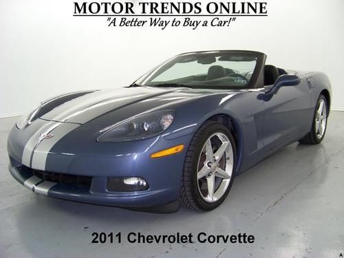 2011 chevy corvette convertible 3lt lt3 navigation hud htd racing stripes 19k