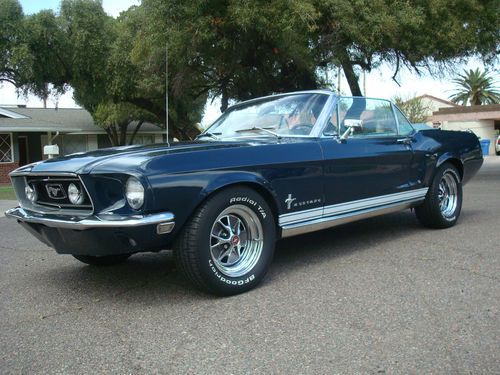 1968 mustang g.t convertible v-8, p/s, p/db, pwr top, az car, noreserve 65*66*67