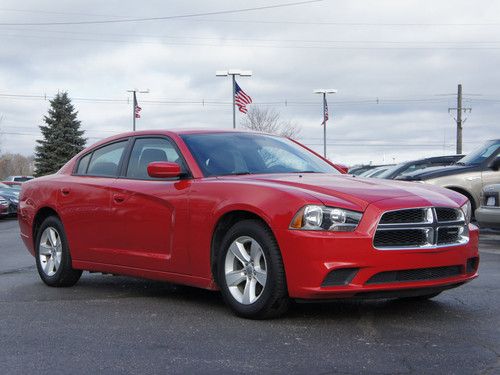 2012 charger se redline 3 red u-connect smart key push-button start rwd