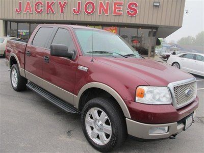 Lariat 5.4l v8 cd 4x4 crew cab 4wd leather bed liner alloys 4 door running board