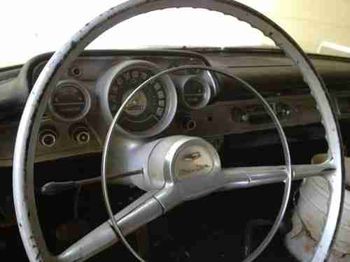 1957 Chevy Bel Air 2 Door Hard Top White Project Car, image 4