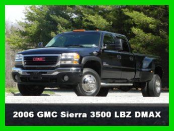 2006 gmc sierra 3500 slt 4 door dually long bed 4x4 6.6l lbz dmax no reserve