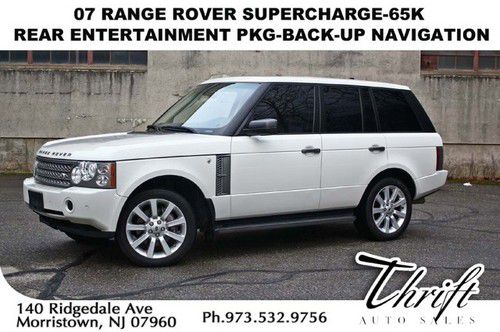 07 range rover supercharge-65k- rear entertainment pkg-back-up navigation