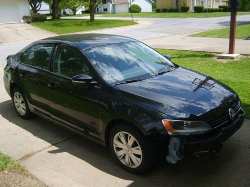 2011 volkswagen jetta se black i5 auto rebuildable salvage title runs &amp; drives!