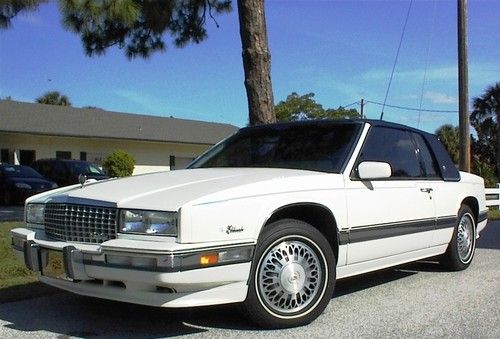 1991 cadillac eldorado coupe, leather, imatation conv, low miles 43k, classic