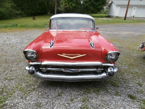 57 chevy classic hard top v-8 auto