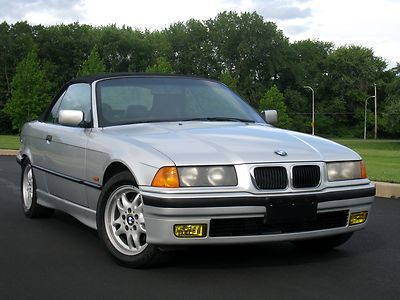 1999 bmw 323ci convertible 5-spd manual sport package - very nice - silver/black