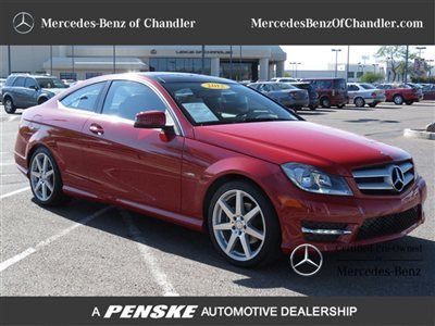 2012 c250 coupe, amg wheels, mulitmedia, nav and camera, certified