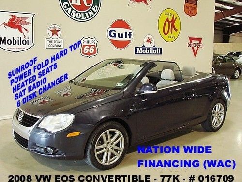 2008 eos lux,2.0t,pwr hard top,htd lth,dynaudio,17in wheels,77k,we finance!!