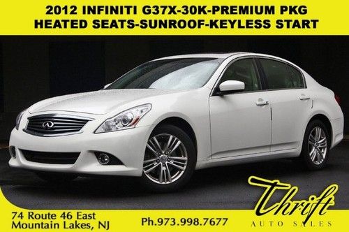 2012 infiniti g37x-30k-premium pkg-heated seats-sunroof-keyless start