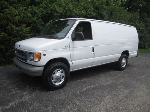 2001 ford e-350 extended 1-ton cargo van 7.3l powerstroke diesel runs great!!