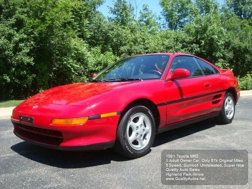 1991 toyota mr2 1 owner only 57k miles completely original ! 5 speed 1 of a kind