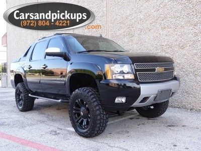 2007 chevrolet avalanche 4x4 crew cab lifted leather black on black 35inch tire