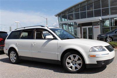 2003 white volkswagon passat 4door wagon glx v6 4motion auto