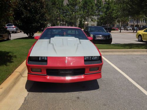 1986 camaro, iroc-z28, z28, camaro, 3rd generation, red, customized