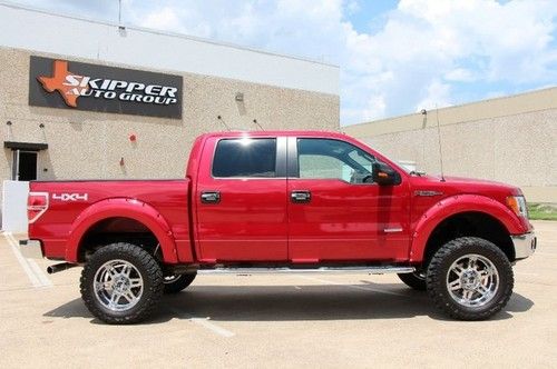 2012 ford f-150 monster eco boost 6 inch lift xd wheels leather clean carfax