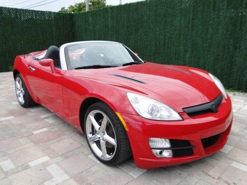 2007 saturn sky red convertible 2.4l manual trans leather air cruise power pkg