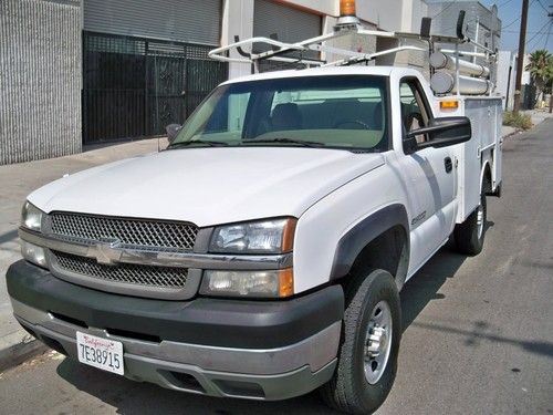 2003 chevy 2500 utility service bed work truck hd silverado ladder rack pipe box