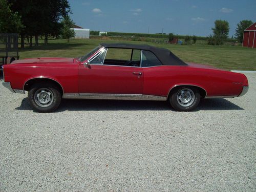 1967 gto conv 4 sp  numbers matching  barn find